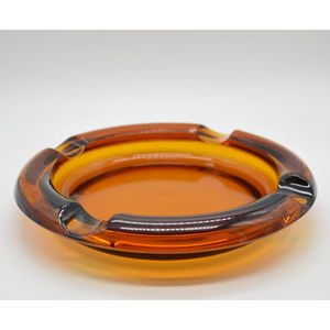 Amber Glass Cigar Ashtray